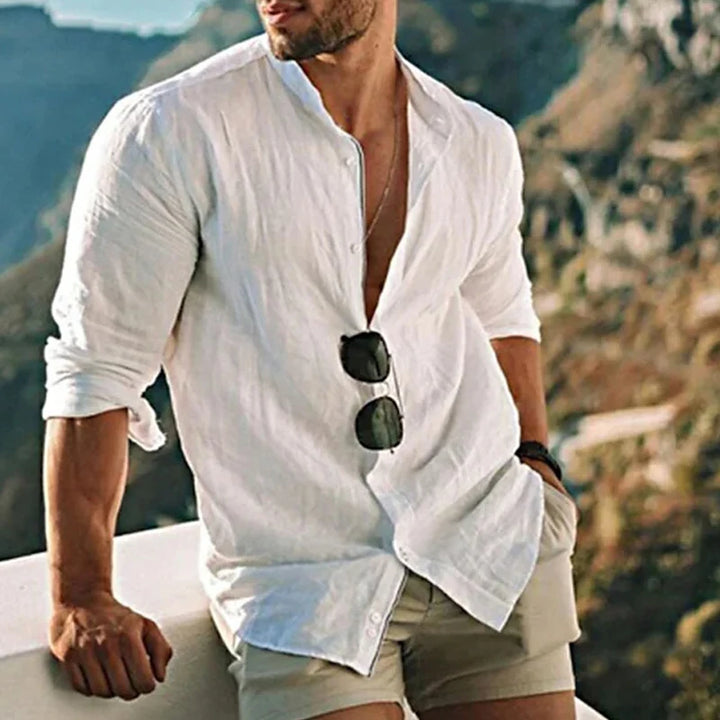 CAMISA DE LINO HOMBRE INFORMAL RAYVAN™