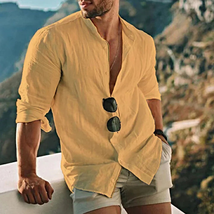 CAMISA DE LINO HOMBRE INFORMAL RAYVAN™