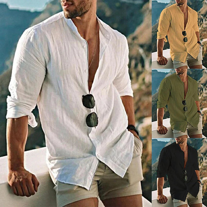CAMISA DE LINO HOMBRE INFORMAL RAYVAN™
