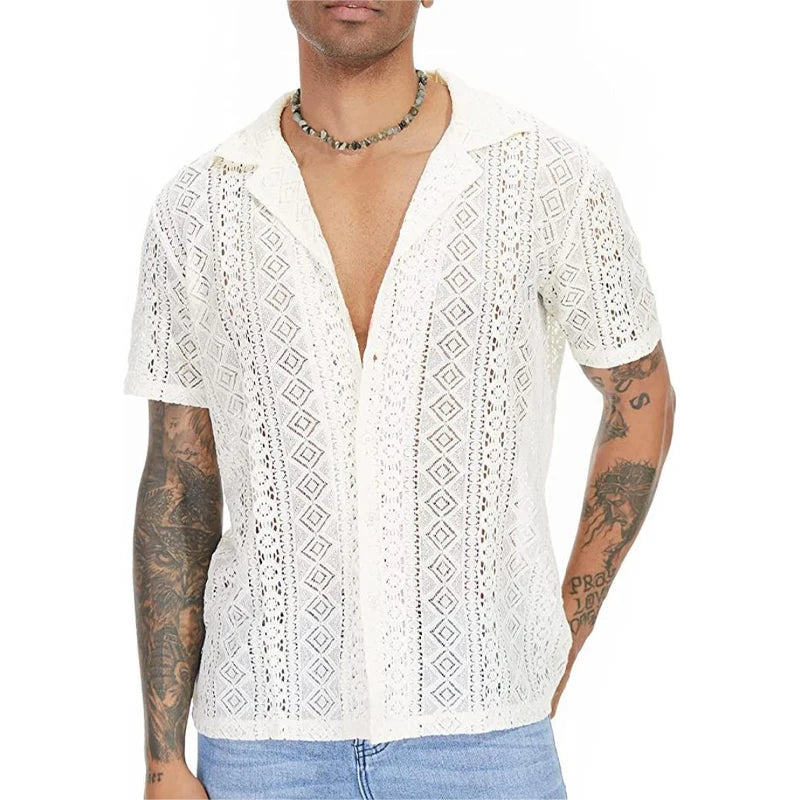 CAMISA DE ENCAJE HOMBRE VERANO RAYVAN™